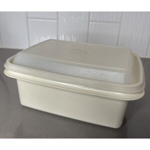 Vintage Tupperware #1254 Freeze N Save Ice Cream Keeper w/ #1255-6 Lid VGUC
